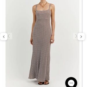 DISSH Ruby Chain Slip Mahogany Dress